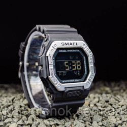 Чоловічий електронний водонепроникний спортивний годинник Smael 8059 BS