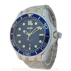 Класичний чоловічий кварцевий наручний годинник з металевим браслетом Skmei 9276 SSIBU Оригінал
