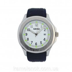Класичний чоловічий кварцевий наручний годинник Skmei 9286 BKWT Oригінал